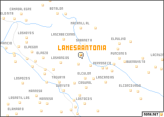 map of La Mesa Antonia