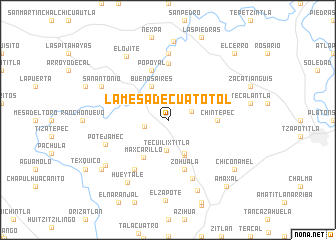 map of La Mesa de Cuatotol