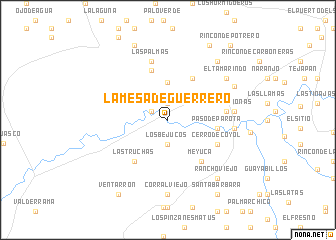 map of La Mesa de Guerrero