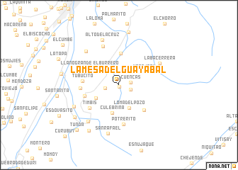 map of La Mesa del Guayabal