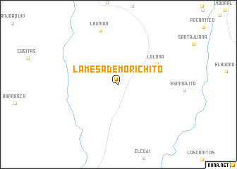 map of La Mesa de Morichito