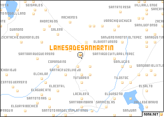 map of La Mesa de San Martín