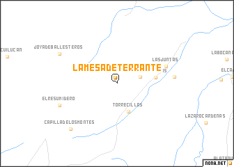 map of La Mesa de Terrante