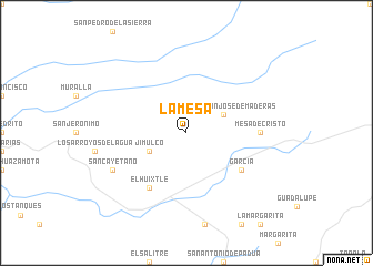 map of La Mesa