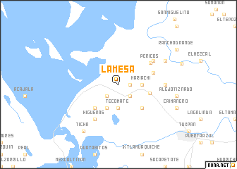 map of La Mesa