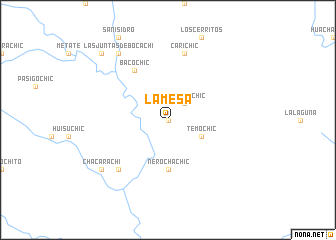 map of La Mesa