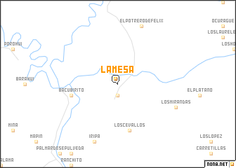 map of La Mesa