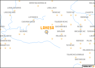 map of La Mesa