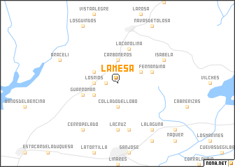 map of La Mesa