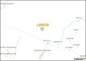 map of La Mesa