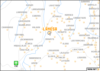 map of La Mesa