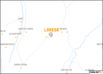 map of La Mesa