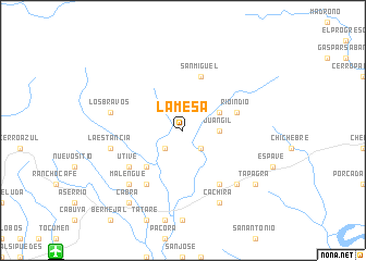 map of La Mesa