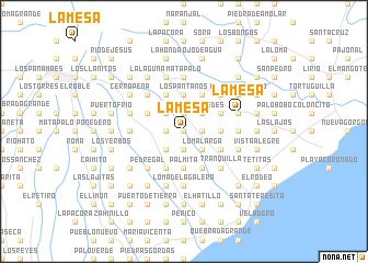 map of La Mesa