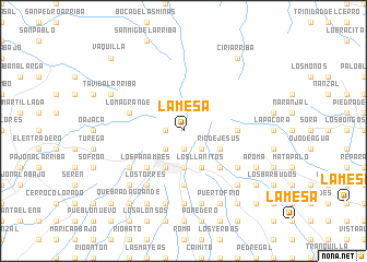 map of La Mesa