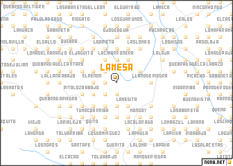 map of La Mesa