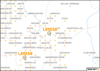 map of La Mesa