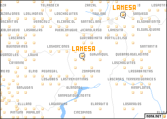 map of La Mesa