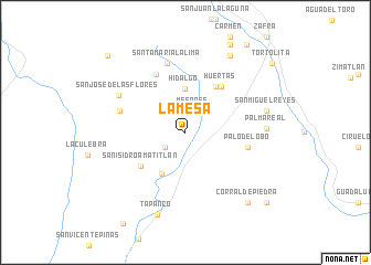 map of La Mesa