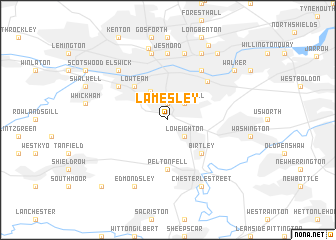 map of Lamesley