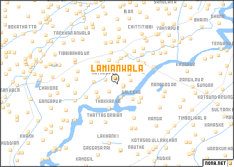 map of Lamiānwāla