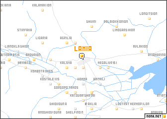 map of Lamía