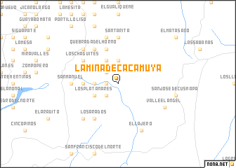 map of La Mina de Cacamuya