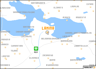 map of La Mina