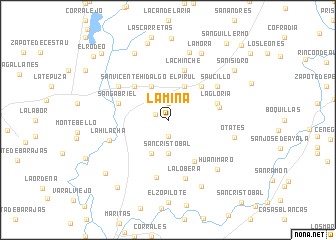 map of La Mina