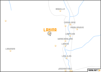 map of La Mina