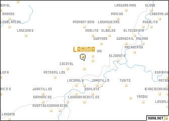 map of La Mina