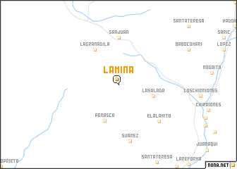 map of La Mina