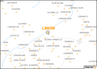 map of La Mina