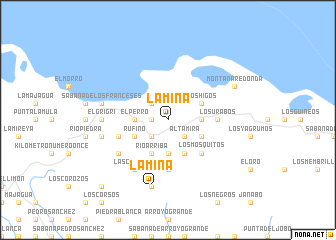 map of La Mina