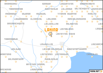 map of La Mina