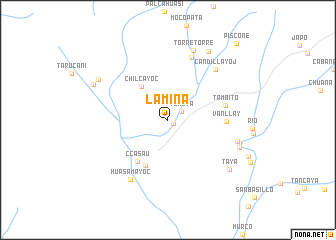 map of La Mina