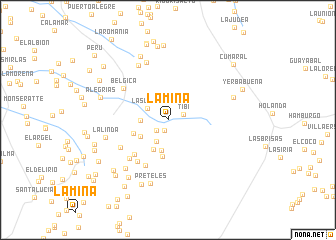 map of La Mina