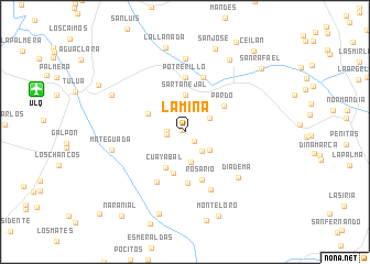 map of La Mina