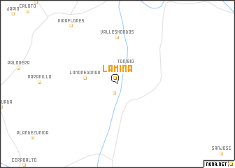 map of La Mina