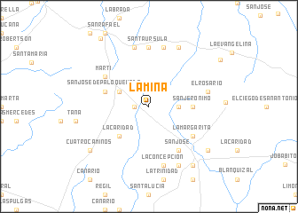 map of La Mina