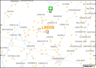 map of La Mina