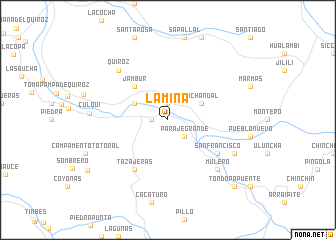 map of La Mina