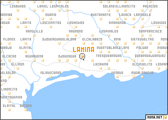 map of La Mina