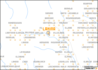 map of La Mina