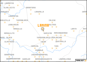 map of La Mina