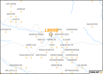 map of La Mina