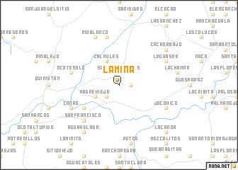 map of La Mina