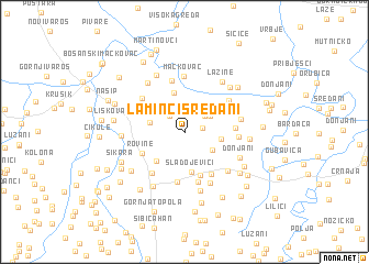 map of Laminci Sređani