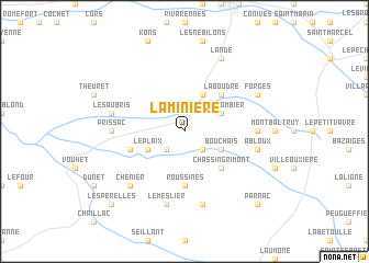 map of La Minière