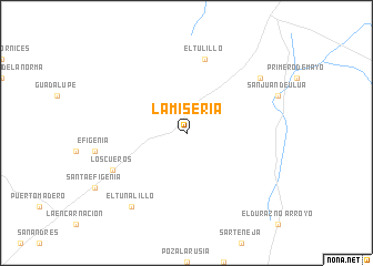 map of La Miseria